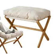 Versatile Velvet Footstool: Stylish, Easy-to-Clean, Space-Saving Design