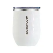 Stemless Vacuum Insulated Wine Tumbler 355ml (12oz) - Print Series Snow Leopard