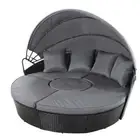 Sun Lounge Setting Wicker Lounger Day Bed Patio Outdoor Furniture Sofa Garden