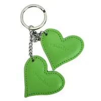 在飛比找森森購物網優惠-LA BAGAGERIE 牛皮雙心鑰匙圈(蘋果綠)