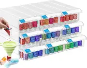 Diamond Painting Storage Boxes,9 Set Stackable Craft Storage Organizer 288 Slots