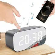 2 Alarm Clock Radio with Wireless Speaker,Touch Sensor Wireless Alarm Clock Radio | Adjustable Volume, FM Radio, Sleep Timer for Bedroom,