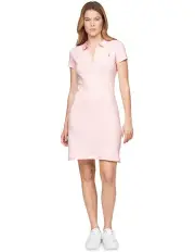 [Tommy Hilfiger] Slim Short Polo Dress in Pink