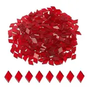 200g Mosaic Tiles Glass Mosaic Tiles Stained Mosaic Glass Pieces Deep Red