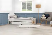 McLEAN Single Bed Cloud Headboard with Storage