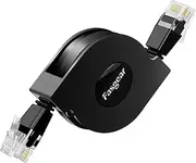 Fasgear Cat6 Ethernet Cable, 1m 10Gbps RJ45 Cat 6 Flat Internet Network LAN Patch Cord Adjustable Portable High Speed Computer Wire Compatible for Modem Router, Computers, Mac, Laptop, (3ft, Black)