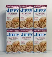 6x Jiffy RASPBERRY MUFFIN Mix 7 Oz Box Baking - FREE SHIPPING - 6 BOXES