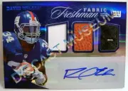 DAVID WILSON #34 GIANTS AUTO FRESHMAN FABRICS 3 PIECE RELIC 46/49 2012 CERTIFIED