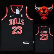 CHICAGO BULLS NBA BLACK AND RED MICHAEL JORDAN 23 JERSEY SIZE SMALL