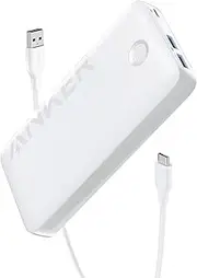 [Anker] Power Bank, 20,000mAh Portable Charger with USB-C Fast Charging, Works for iPhone 15/15 Plus/15 Pro/15 Pro Max, iPhone 14/13/12 Series, Samsung, iPad Pro, AirPods, Apple Watch, and More (White)