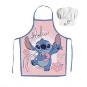 Disney Lilo and Stitch Kids Pink Apron and Chef's Hat Set