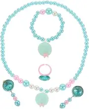 Kisangel Dress up Jewelry Kit for Boys and Girls Boys and Girls Necklace Bracelet Earring Set