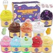 HUPPI BB Gift Box 10 Pack Scented Mixed Slime Kit Butter, Cloud, Bingu Slime, Stress Release Fidget Toy Kids Party Birthday Gifts for Girls and Boys