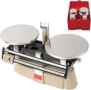 Precision Mechanical Scales, High Accuracy Lab Analytical Weight Set with Zero Adjustment Knob, Double Pan Mechanical Balance with 4 Weights, Clearly Marked, for Labs and Scientific Research