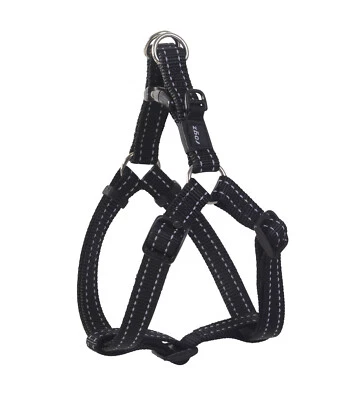 Rogz Classic Step-In Reflective Dog Harness Black Medium