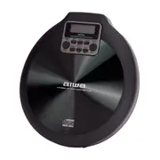 AIWA 3.5mm Portable AA Rechargeable USB-A to USB-Micro Handheld CD Player Black
