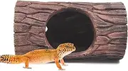 Reptile Hide Log, Resin Reptile Tree Trunk, Hollow Simulation Log, Waterproof Habitat Shelter, Tank Accessories Decor, Realistic Reptile, Natural Look Hide Shelter, Durable Resin Decoration, R