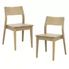 Providence Solid Oak Dining Chair - Set of 2 (Natural)