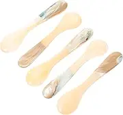 TIDTALEO 5Pcs Shell Design Ice Spoons Unique Caviar Serving Spoons for Coffee Mixing and Home Use Craftsmanship Smooth Surface Kitchen Utensils