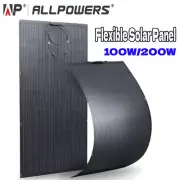 ALLPOWERS 100W/200W Flexible Monocrystalline Solar Panel Kit Off-Grid Camping
