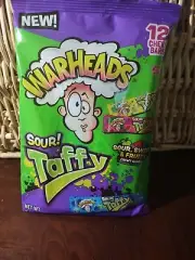 Warheads Sour! Taffy 3.59 Oz. 12 Chewy Bars-Brand New-SHIPS N 24 HOURS