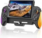 Switch Pro Controller, Ergonomic Controller for Nintendo Switch Handheld Mode, Switch Accessories, Adjustable 6-Axis Gyro, Dual Motor Vibration, Turbo, Auto Function