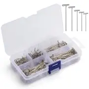 250 Pcs T-Pins for Sewing Blocking Knitting Foam Head Crocheting Modelling