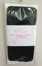 BNWT Pumpkin Patch Brand Girls 1 to 2 Years Opaque Black Footed Style Tights