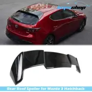 2019+ Painted Gloss Black Fits Mazda 3 BP Hatchback Rear Roof Spoiler DTO Type (for: Mazda)
