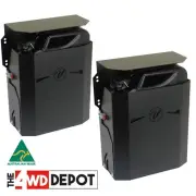 Vonnies Two Pack 20L Black Front Folding Jerry Can Holder for Trailer/Canopy.
