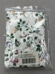 Longaberger White Vine Table Overlay New In Package 36" Square Fabric Tablecloth