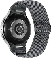 Astorgos 3 Pack Smartwatch Nylon Band Compatible with Samsung Galaxy Watch 7 6 5 4 FE Band 40mm 44mm/6 4 Classic Bands 47mm 43mm 42mm 46mm, One Click No Gap Elastic Wristband, Dark Gray, 1 Pack, Nylon