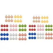 1 Box Christmas Cute Ball Crack Pattern Macaron Color Tree Ornament Plastic