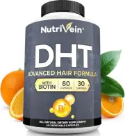 Nutrivein Premium DHT Blocker for Men & Women - with Biotin - 30 Day Supply (60