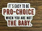 ANTI PRO CHOICE Self Stick Decal, Great For Phone, Laptop, Window, Mirror Etc.