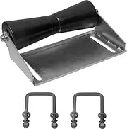 Extreme Max 3006.7152 Boat Trailer Keel Roller and Bracket Kit for 3x3 Cross Members - 12" Poly Vinyl Roller, Black