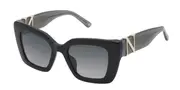 Nina Ricci SNR378 0700 Women’s Sunglasses Black Size 50