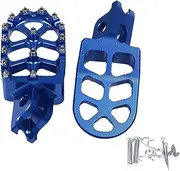 Motorcycle Footpegs Foot For HON&DA CR125 CR250 CRF 250 X 300 L 450 150 R CRF250L CRF300L CRF1000L CRF1100L Motorcycle FootRest Footpegs Foot Pegs Pedals (Color : Blue)