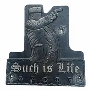 Cast Iron Ned Kelly Key Rack 26x28cm