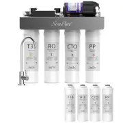SimPure WP-400 8 Stage UV Tankless Reverse Osmosis Water Filter System+4 Filters