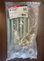 QTY of 10 Hilti HAS-E-55 3/4” X 8” Bolts With Hardware P/N 2197983