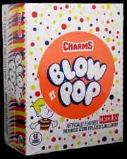 Charms Blow Pop Cherry Suckers Candy Pops Bulk Lollipops Sucker 48 ct Lollipop
