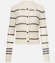 [Frame] Frame The Shrunken cotton-blend cardigan AU 10 white