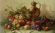 30 x 18 Art Corrado Pila Mural Ceramic Grape Backsplash Tile #337