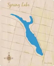 Spring Lake, NJ - Laser Cut Wood Map | Wall Art | Made to Order
