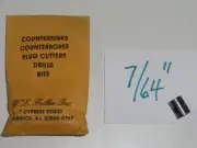VTG W.L.Fuller 7/64" Drill Stop For Carpenters Cabinetmakers Machinists NOS USA