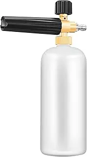 1000ML Snow Foam Lance, Snow Foam Bottle with 1/4” Standard Quick Connector Quick Release Snow Foam Bottle for Pressure Washer Gun, Adjustable Snow Foam Gun for Most Pressure Washers
