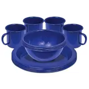 Campfire Speckled 12 Piece (4-Person) Dinner Set - Enamel Navy