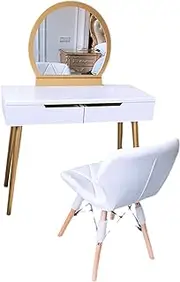 Vanity Desk Vanity Table with Drawers and Mirror- Modern Simplicity Makeup Vanity Desk- Dressing Table Small Desks for Bedrooms Vanity Table Set