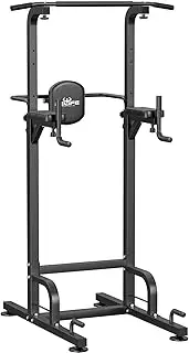 RELIFE REBUILD YOUR LIFE Power Tower Pull Up Bar Station Workout Dip Station for Home Gym Strength Training Fitness Equipment Newer Version,450LBS.